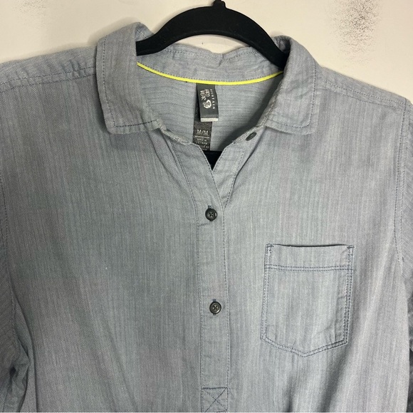 Mountain Hardwear Heralake Tunic Blue Popover Cinch Waist Long Sleeve, size M - Picture 3 of 13